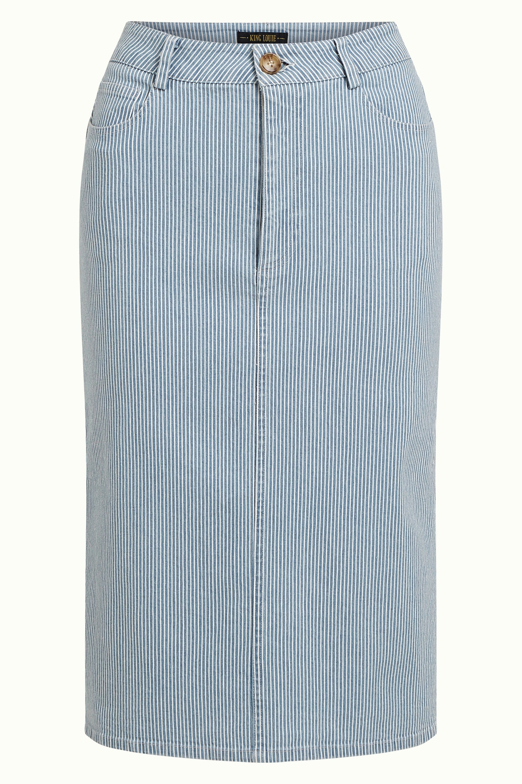 Prisca Skirt Corner Stripe - Denim Blue