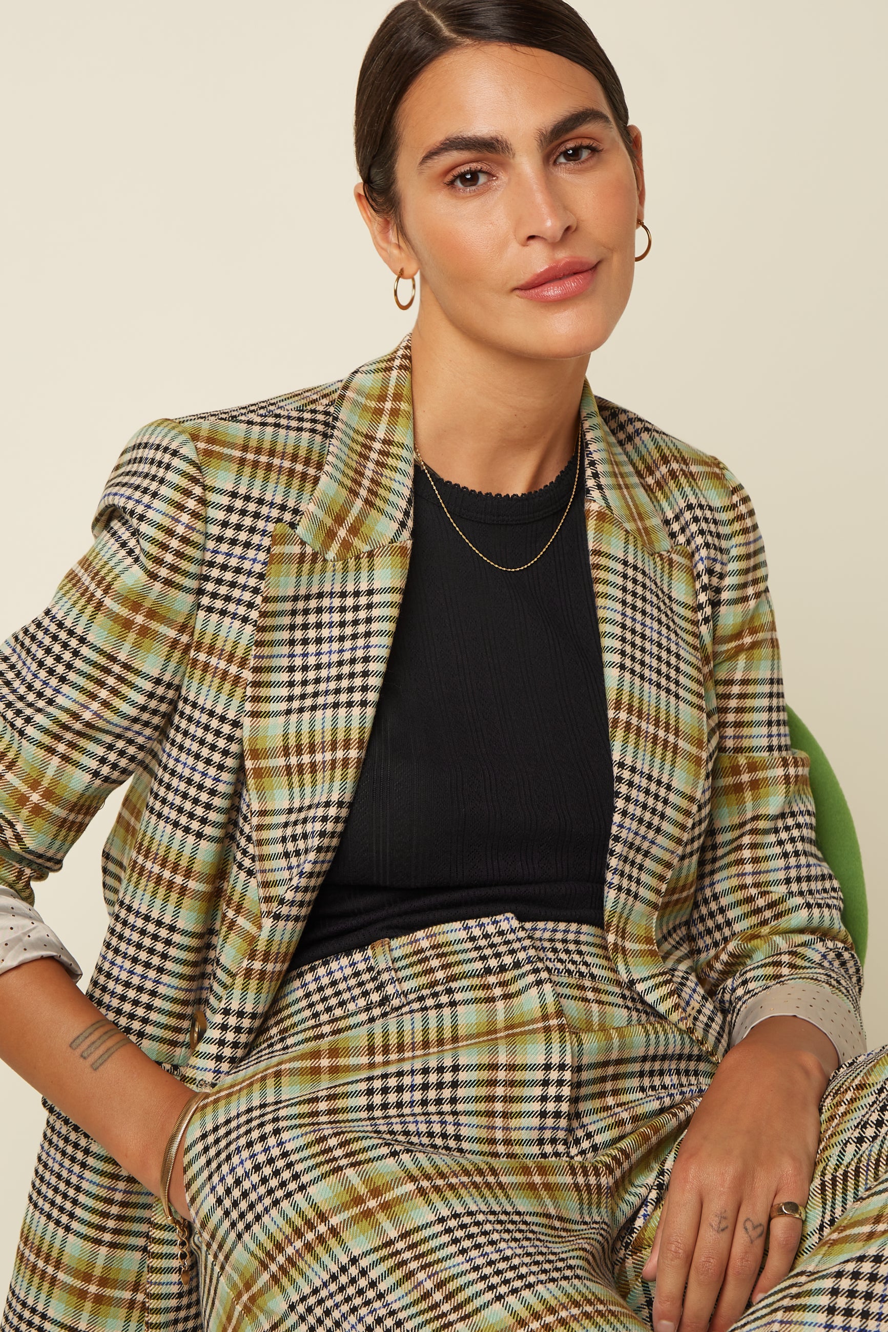 Federica Pants Kooks Check - Black