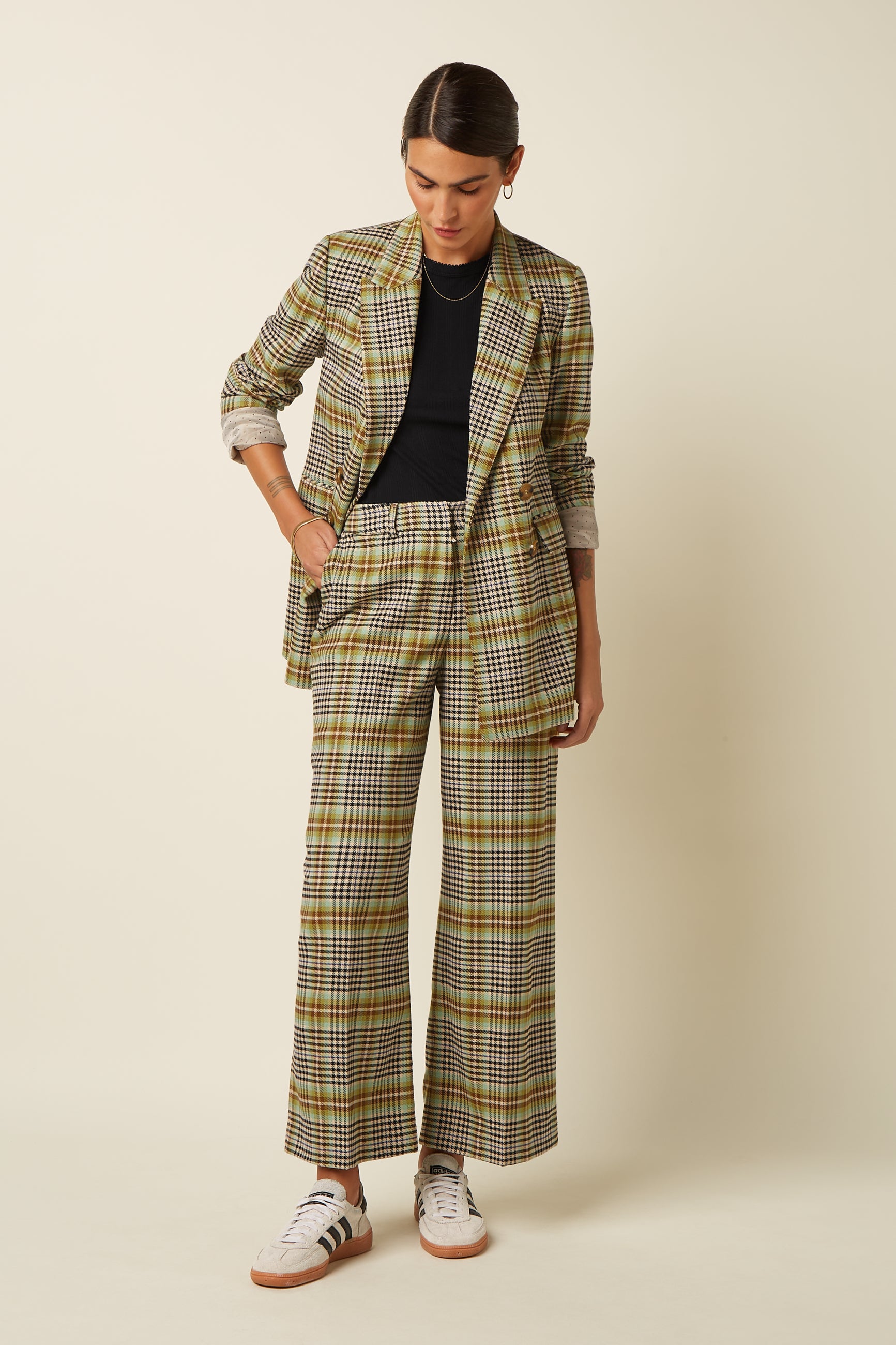 Federica Pants Kooks Check - Black