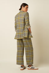 Tina Blazer Long Kooks Check - Black