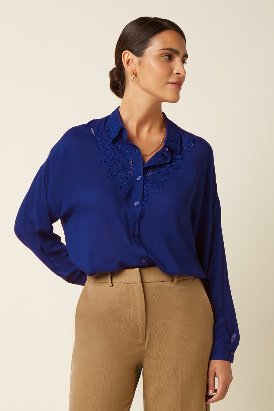 Fee Blouse Rhodes - Bluing