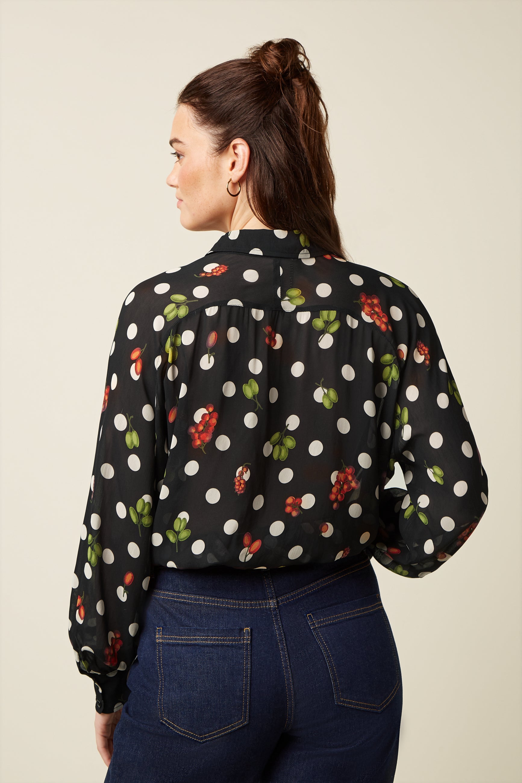 Leila Blouse Briny - Black