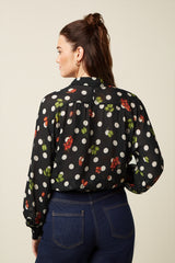 Leila Blouse Briny - Black