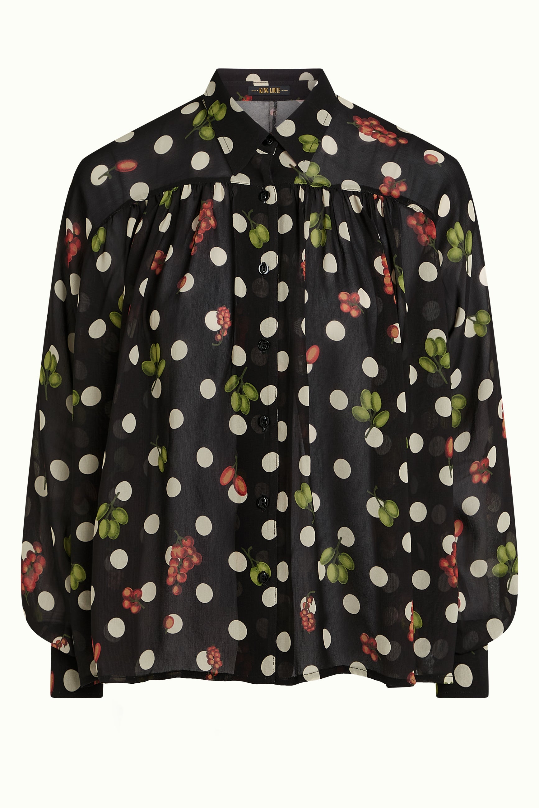 Leila Blouse Briny - Black