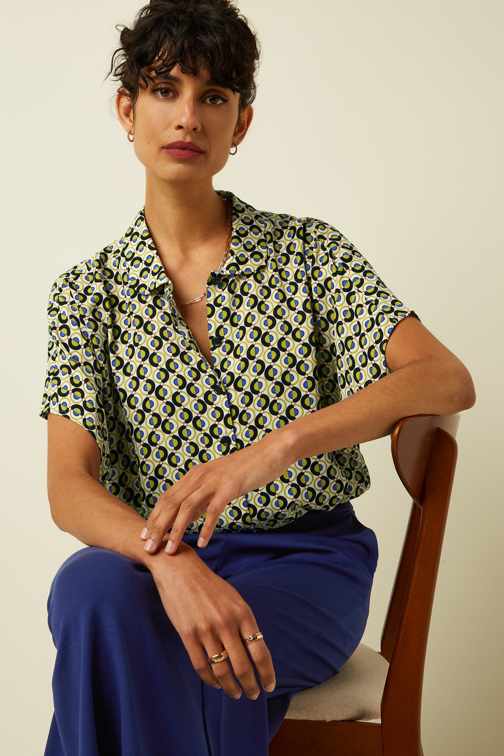 Shay Blouse Dottie - Cream