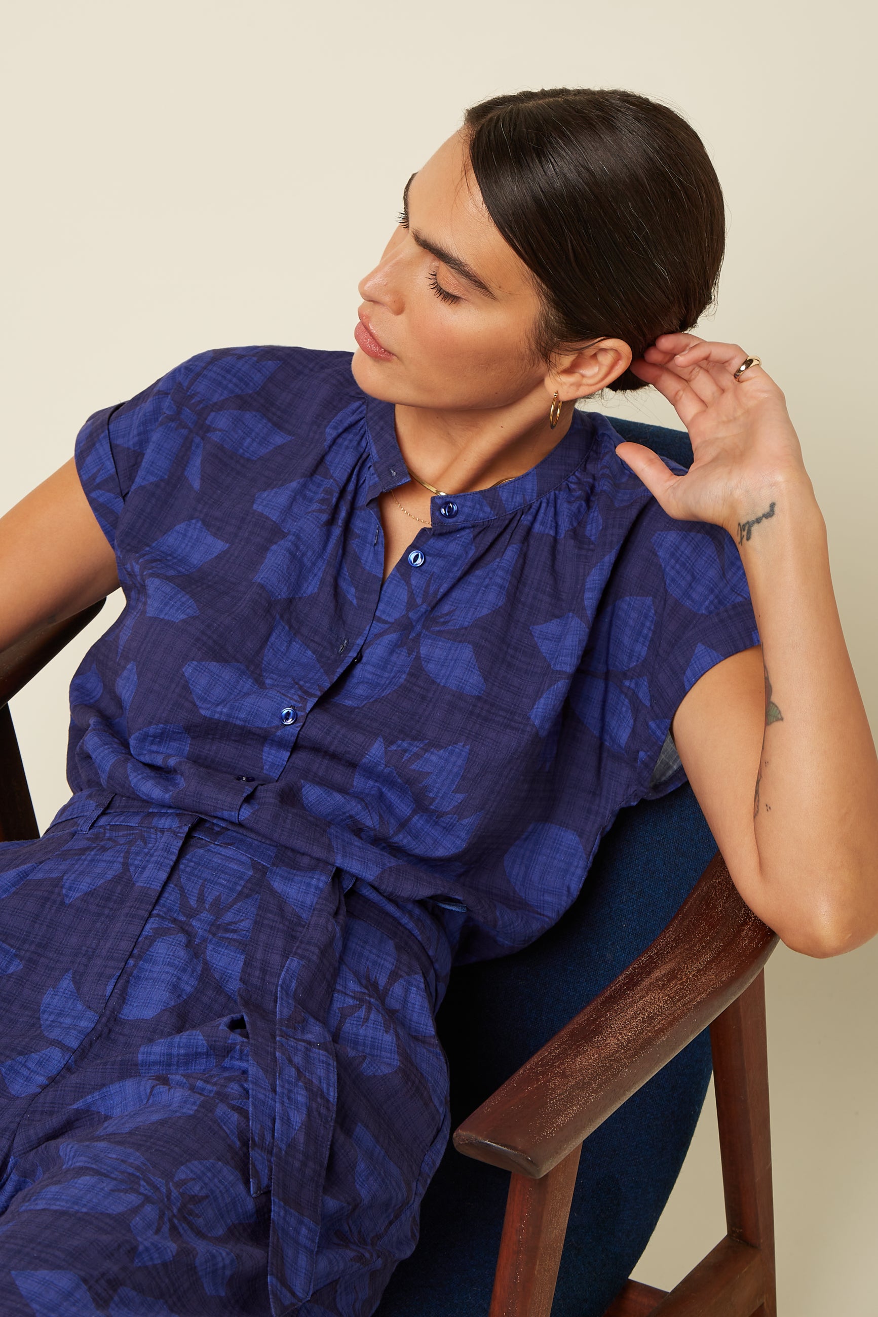 Stella Blouse Saline - Beacon Blue