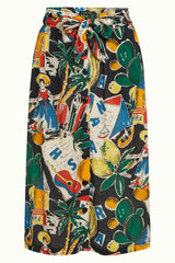 Lola Button Skirt Tropez - Black