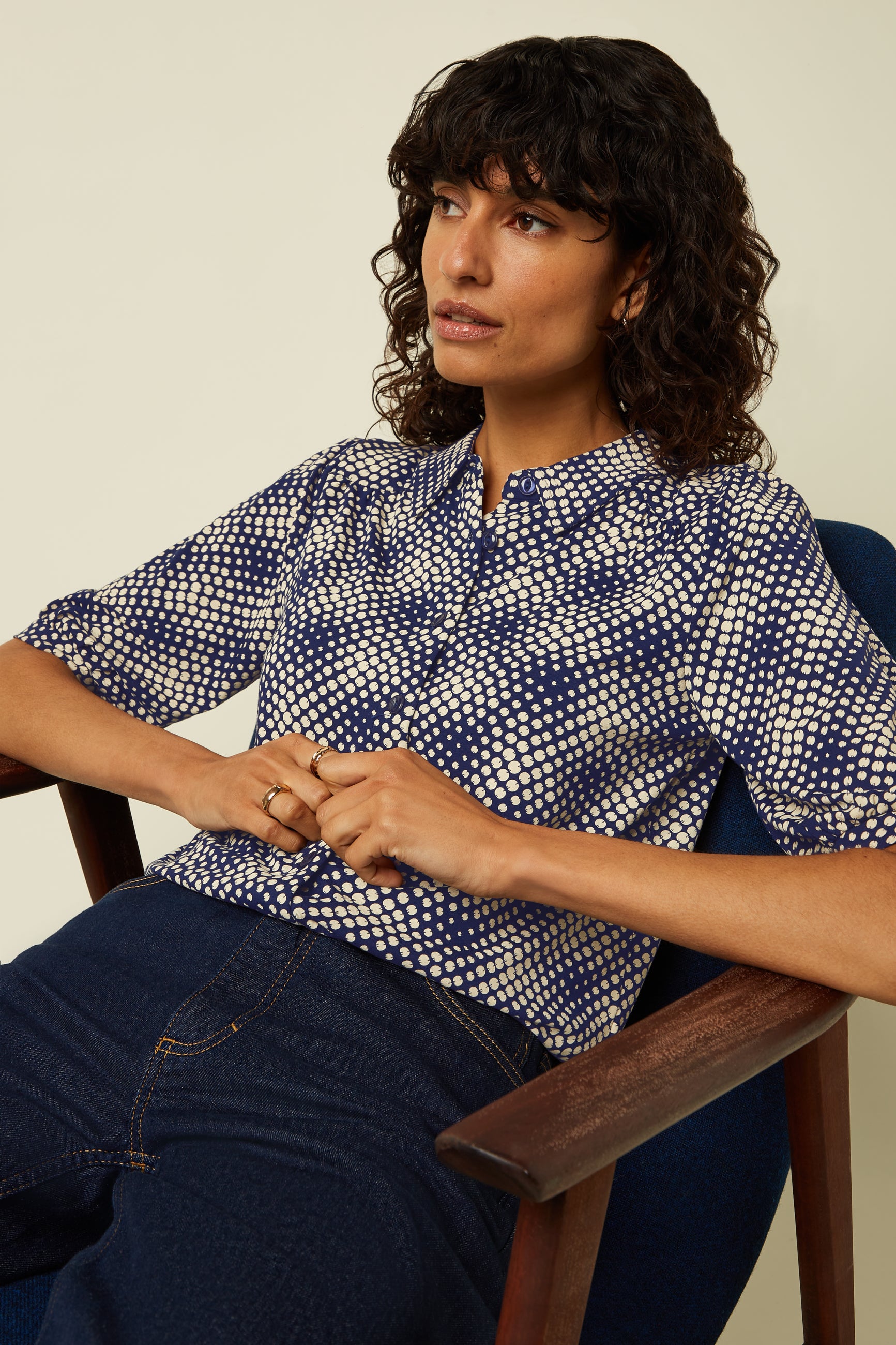 Carina Blouse Haven - Beacon Blue