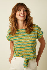 Aria Knot Top Saro - Spring Yellow
