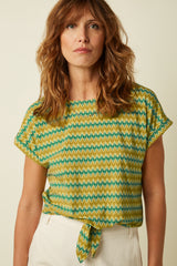 Aria Knot Top Saro - Spring Yellow