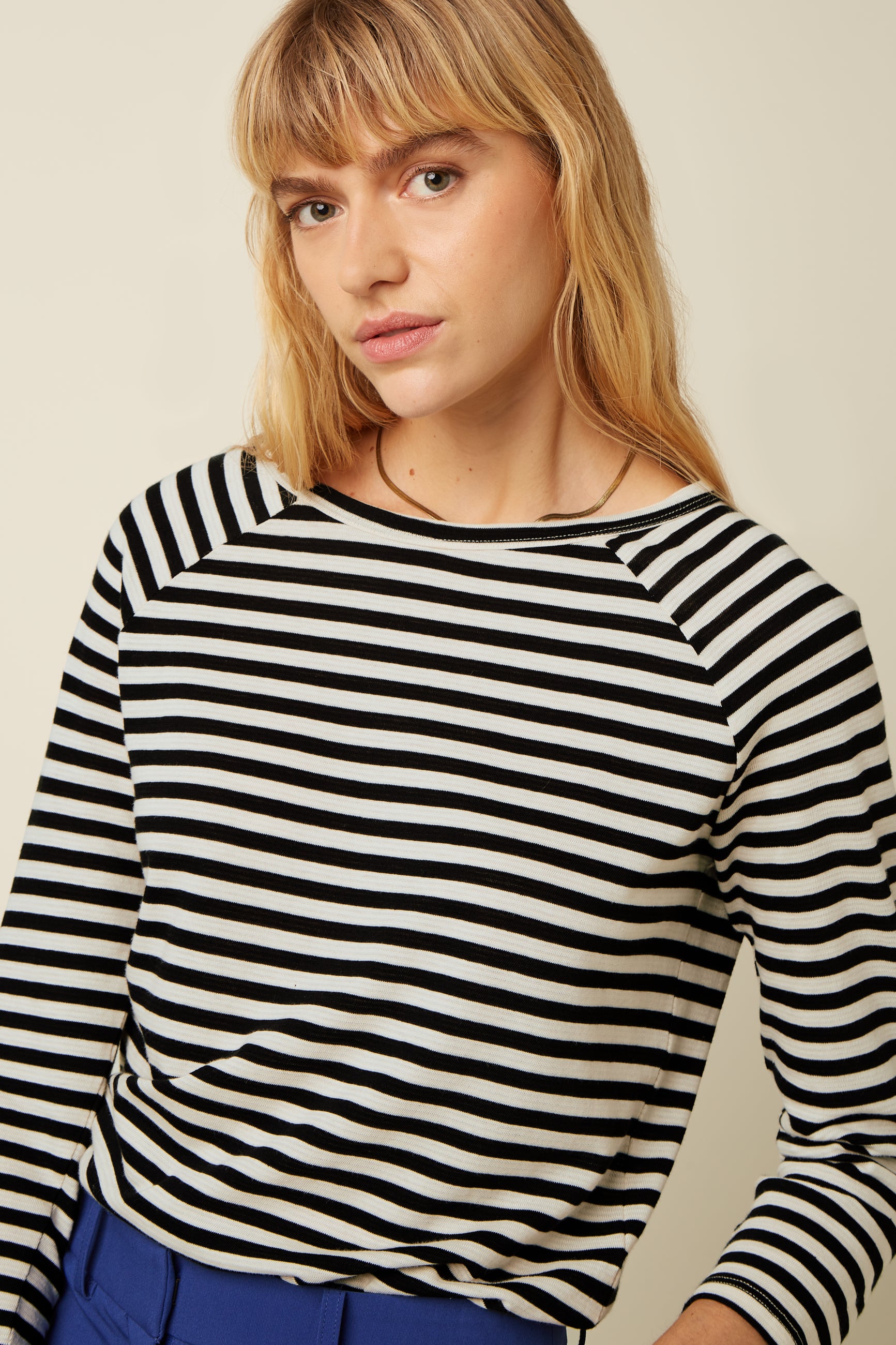 Raglan Tee Chopito Stripe - Black