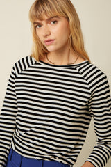 Raglan Tee Chopito Stripe - Black