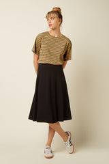 Boxy Tee Mistral Stripe - Green Envy