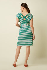 Manon Dress Chopito Stripe - Ultra Green