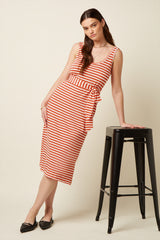 Brigitta Dress Chopito Stripe - Summer Fig