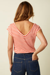 Double V Top Chopito Stripe - Summer Fig