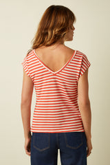 Double V Top Chopito Stripe - Summer Fig