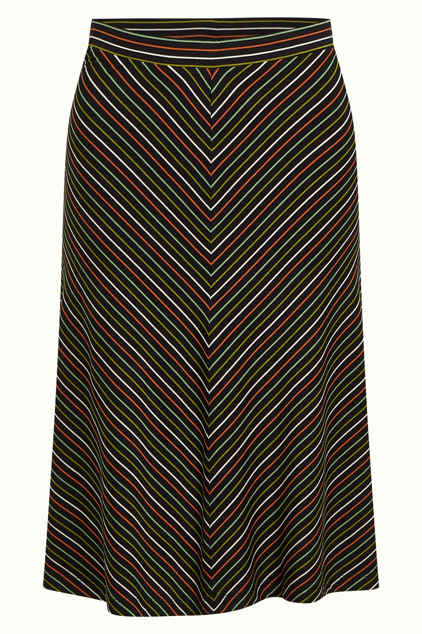 Juno Panel Skirt Menchini Stripe - Black