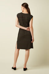 Vera Dress Menchini Stripe - Black