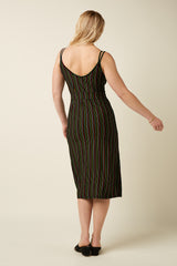 Nadya Dress Menchini Stripe - Black