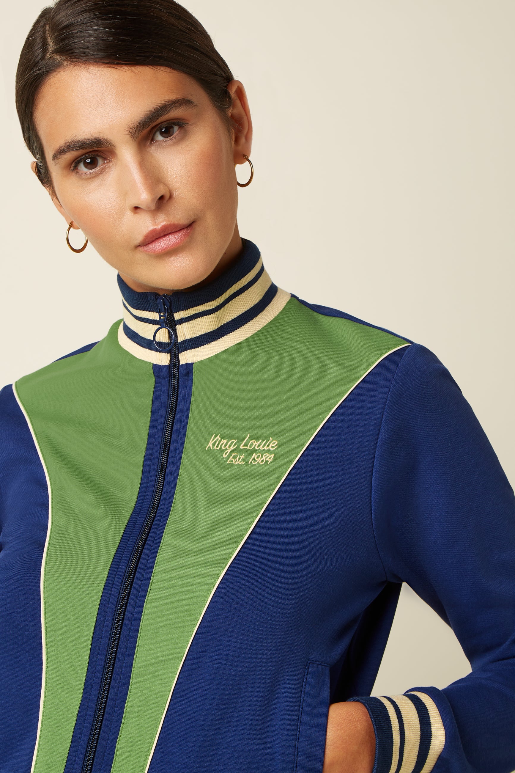 Colorblock Coljack Daytona Sweat - Beacon Blue