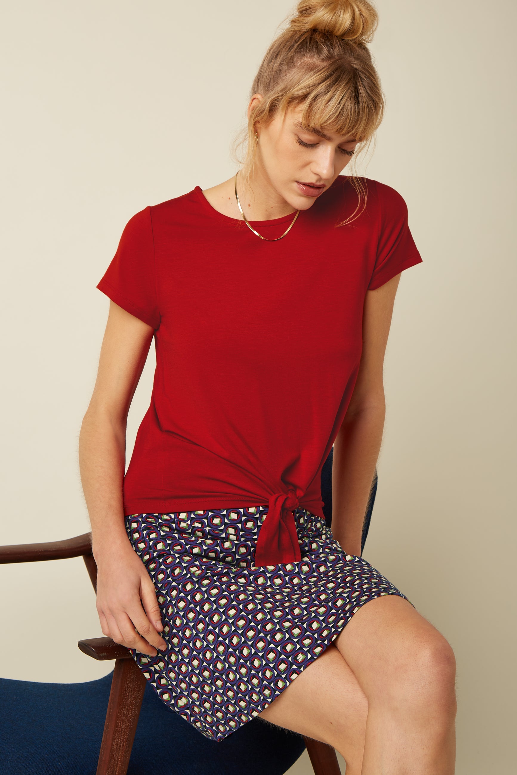 Knot Shirt Tulum - Chili Red