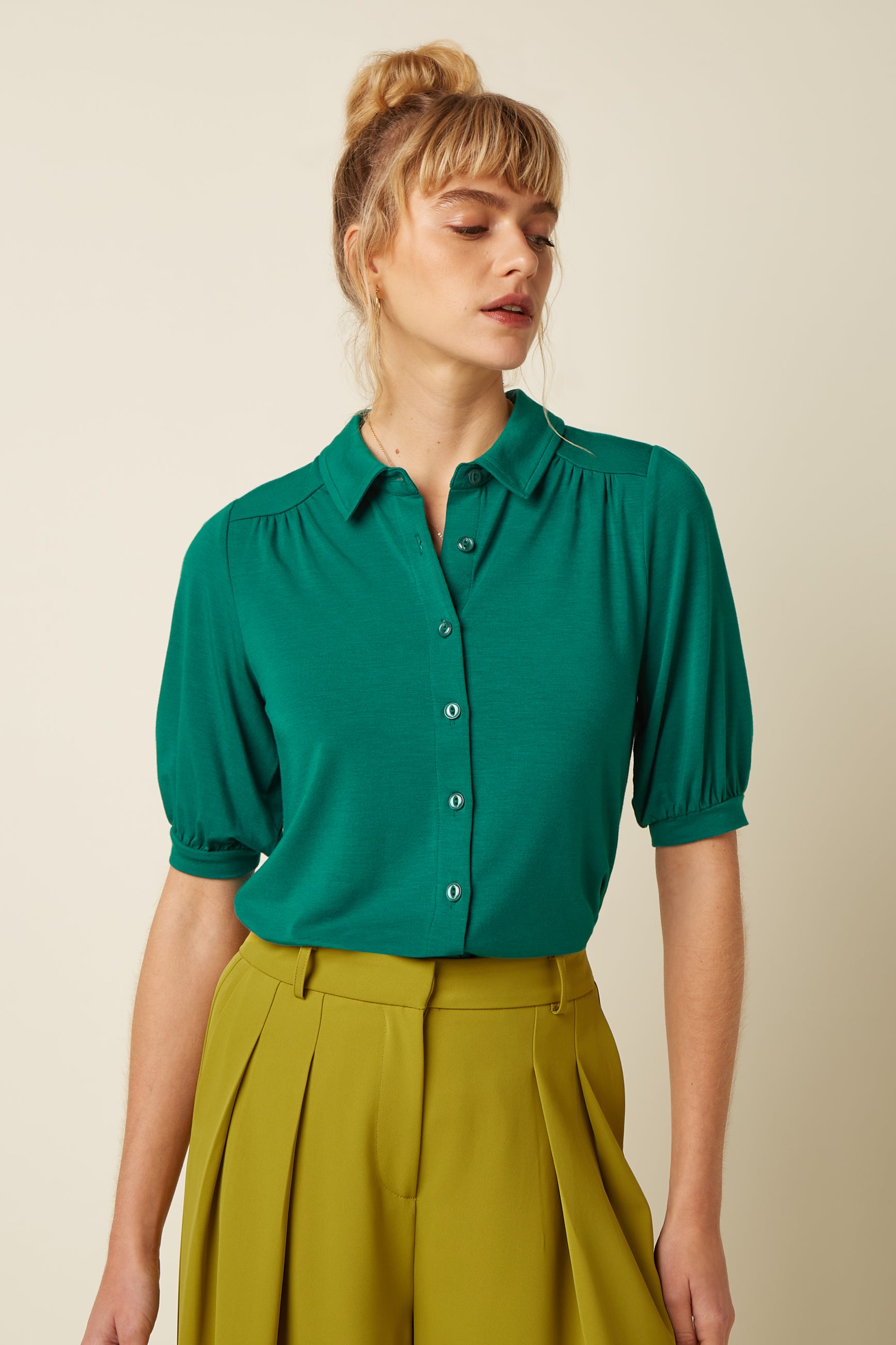 Carina Blouse Tulum - Ponderosa Green