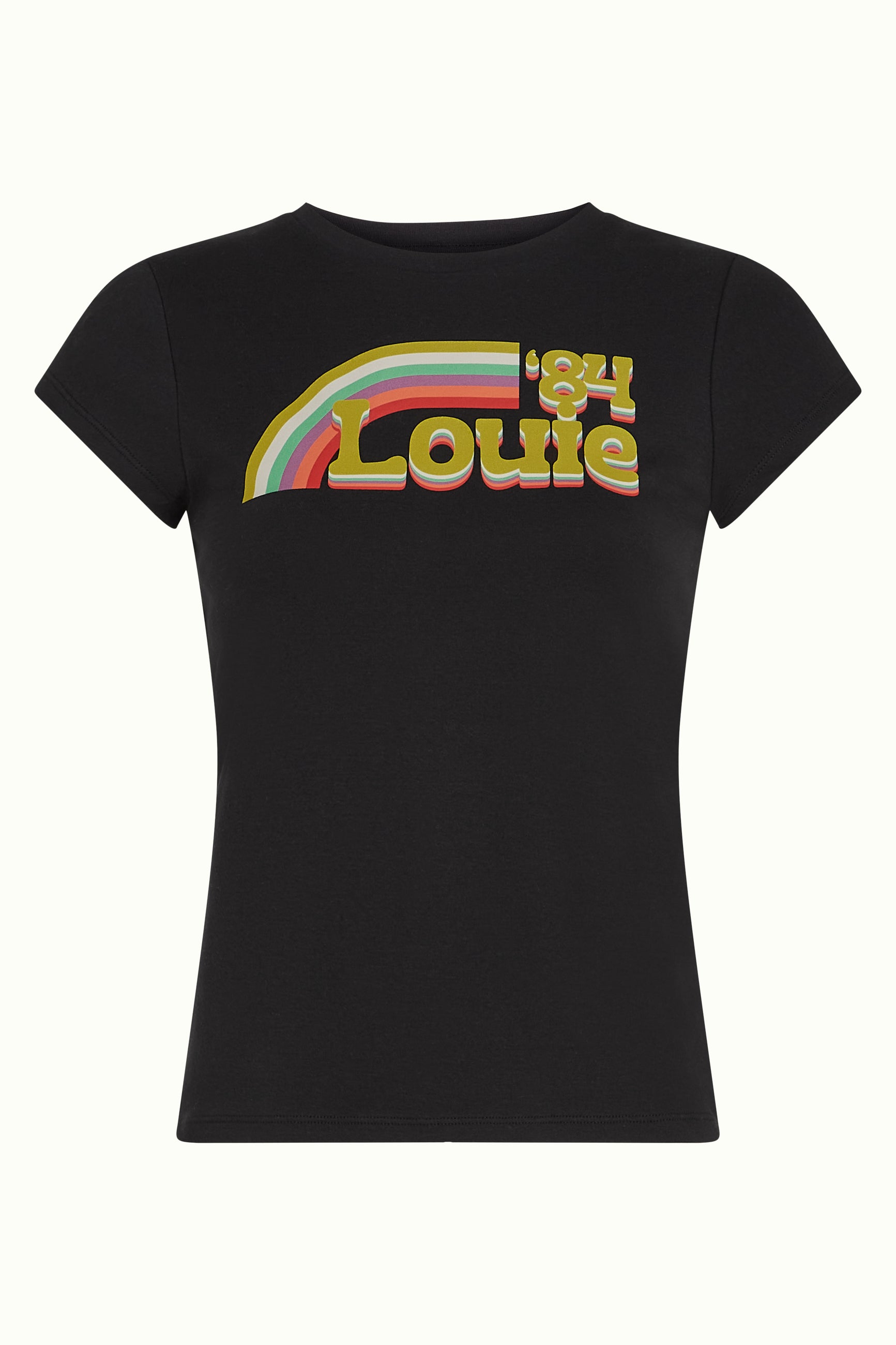 Cath Tee Placement Print - Black