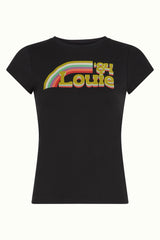 Cath Tee Placement Print - Black