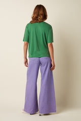 Boxy Top Placement Print - Peapod Green