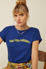 Aria Top Placement Print - Mazarine