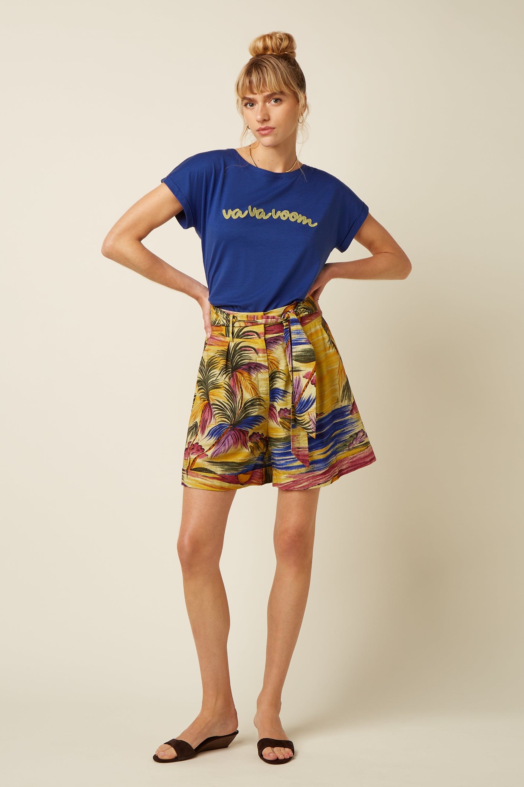 Aria Top Placement Print - Mazarine
