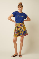 Aria Top Placement Print - Mazarine