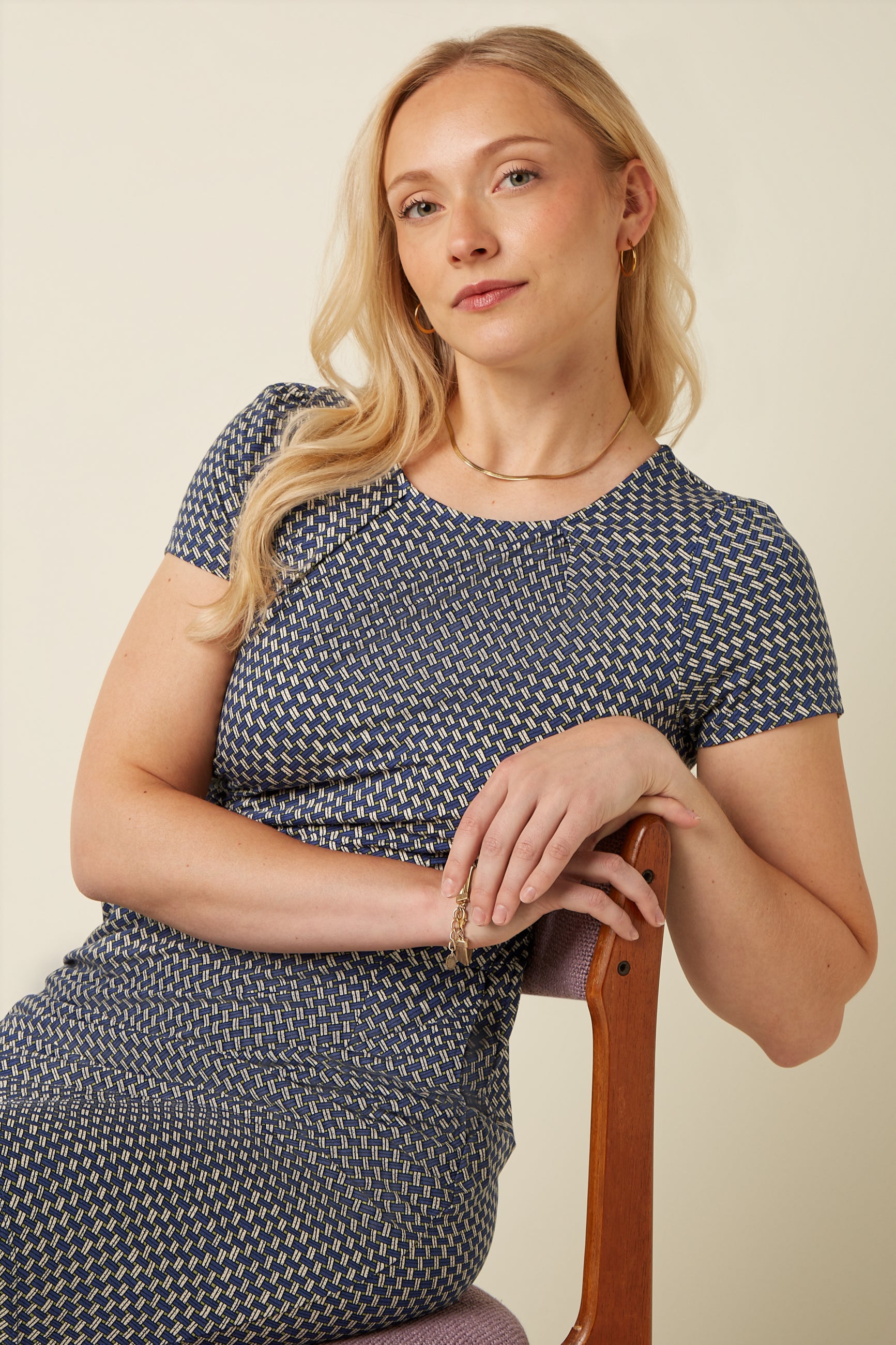 Mona Dress Blizzy - Mazarine