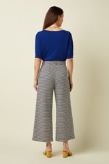 Ava Pants Pretty Check - Mazarine