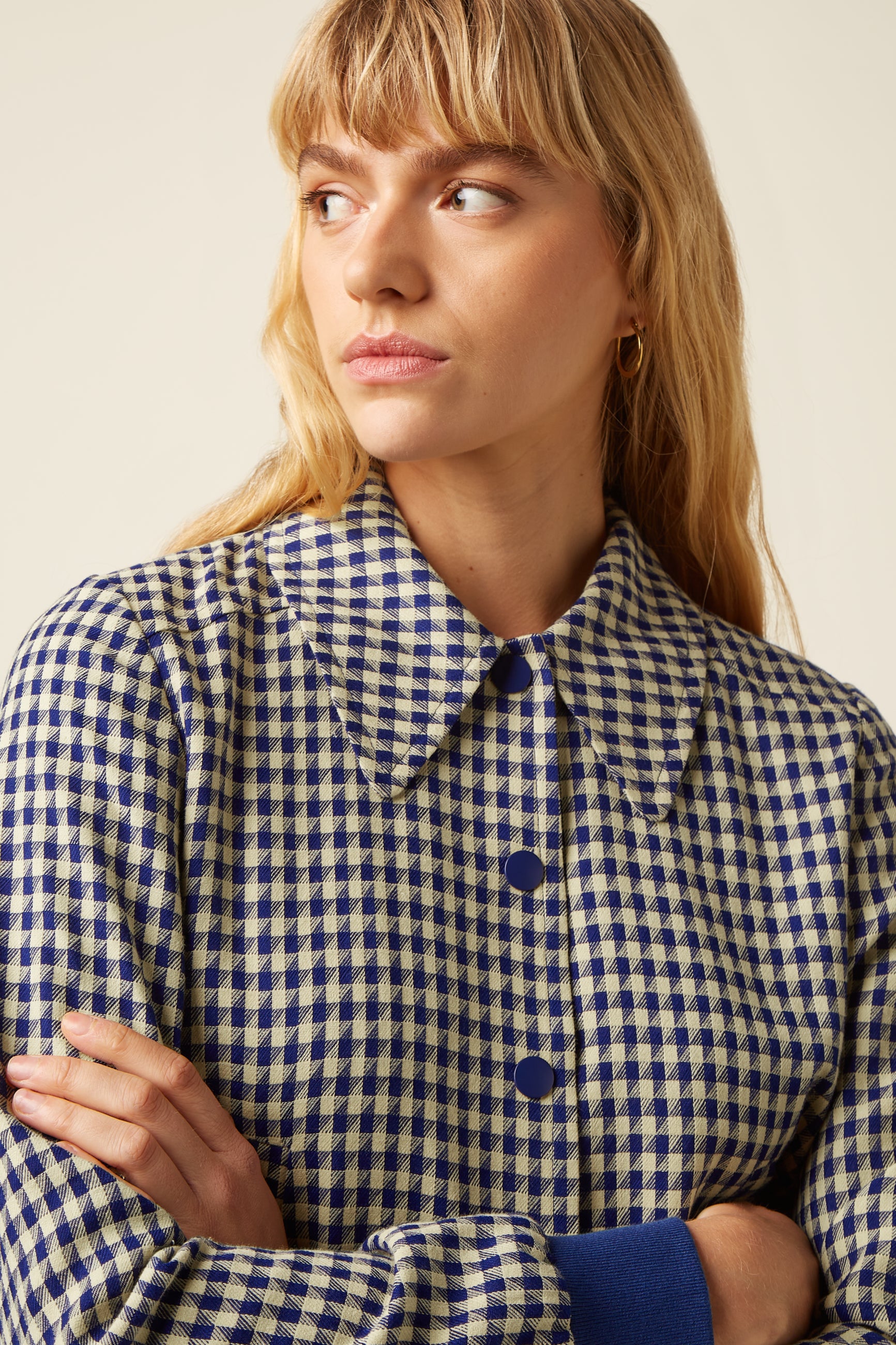 Isa Jacket Pretty Check - Mazarine