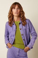 Ellen Jacket Colored Denim - Sheer Lilac