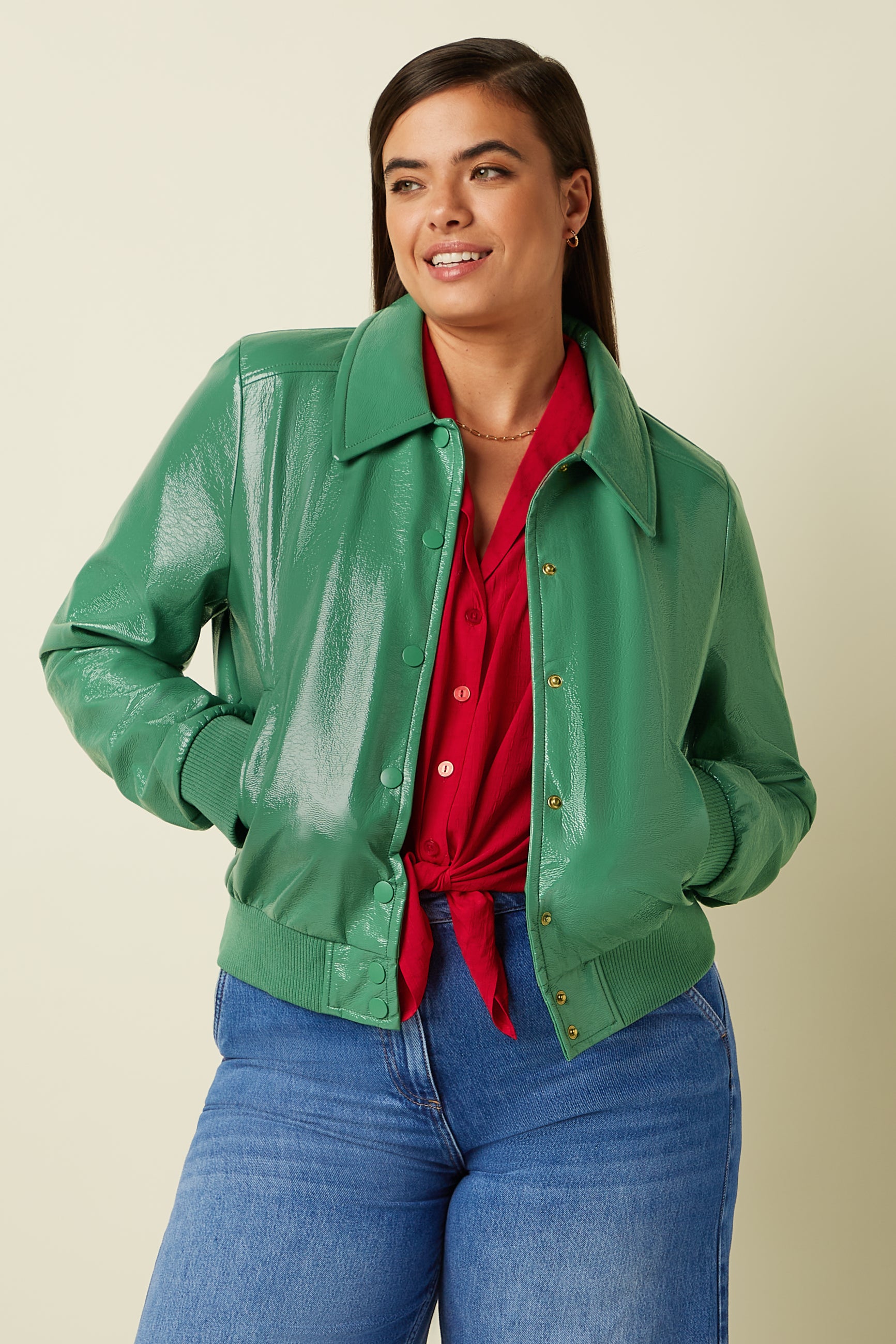 Isa Jacket Shine - Neptune Green