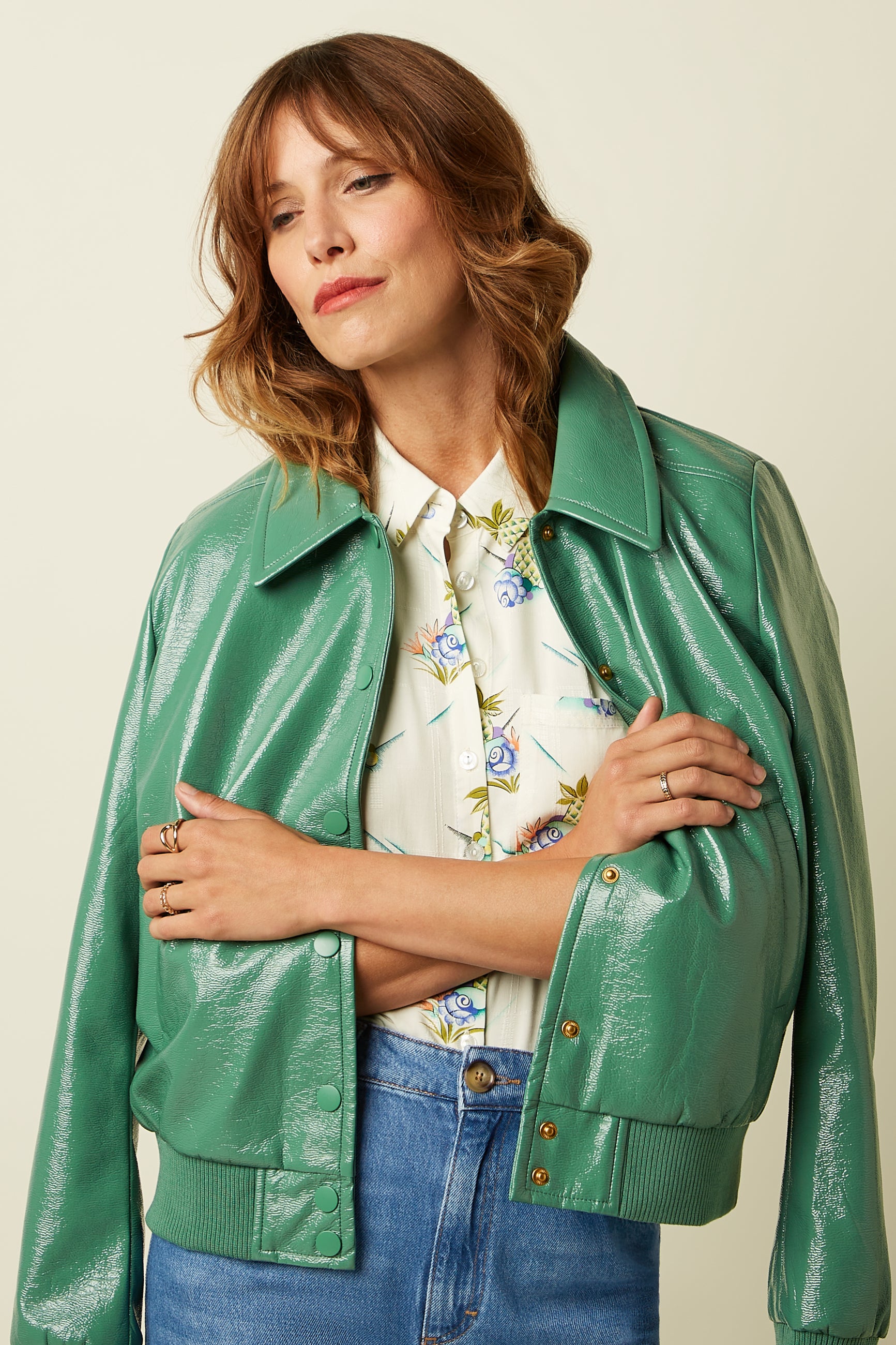 Isa Jacket Shine - Neptune Green