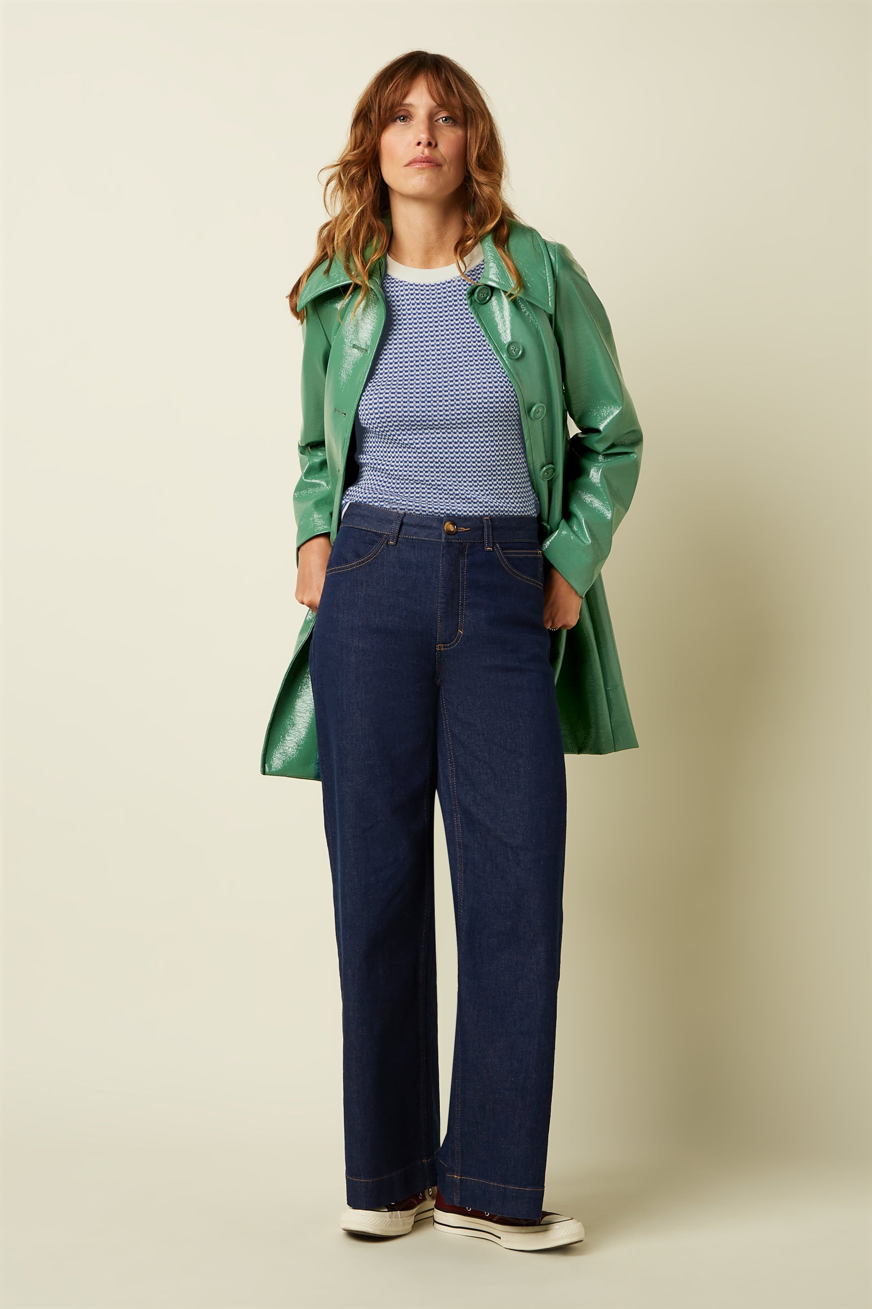 Anais Coat Shine - Neptune Green