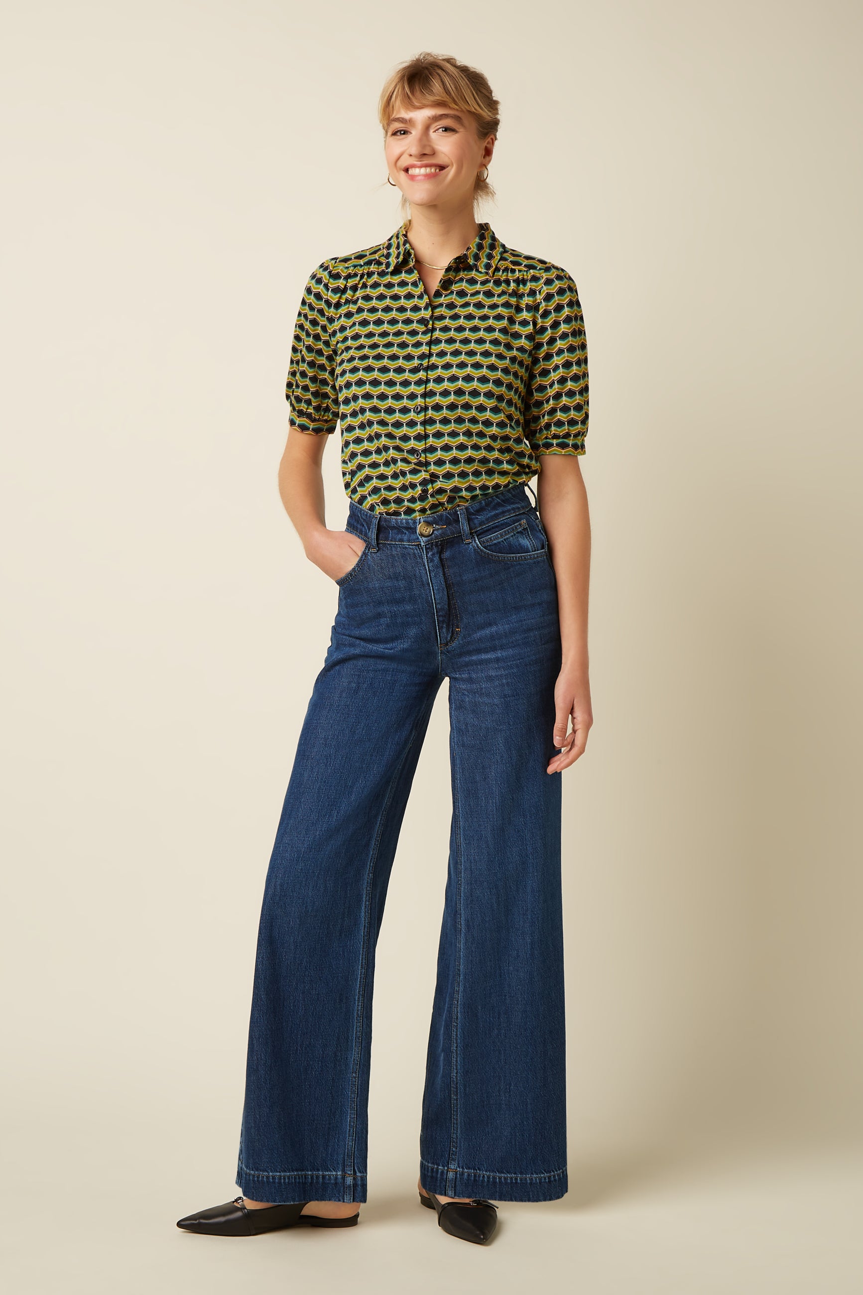 Carina Blouse Drift - Ponderosa Green