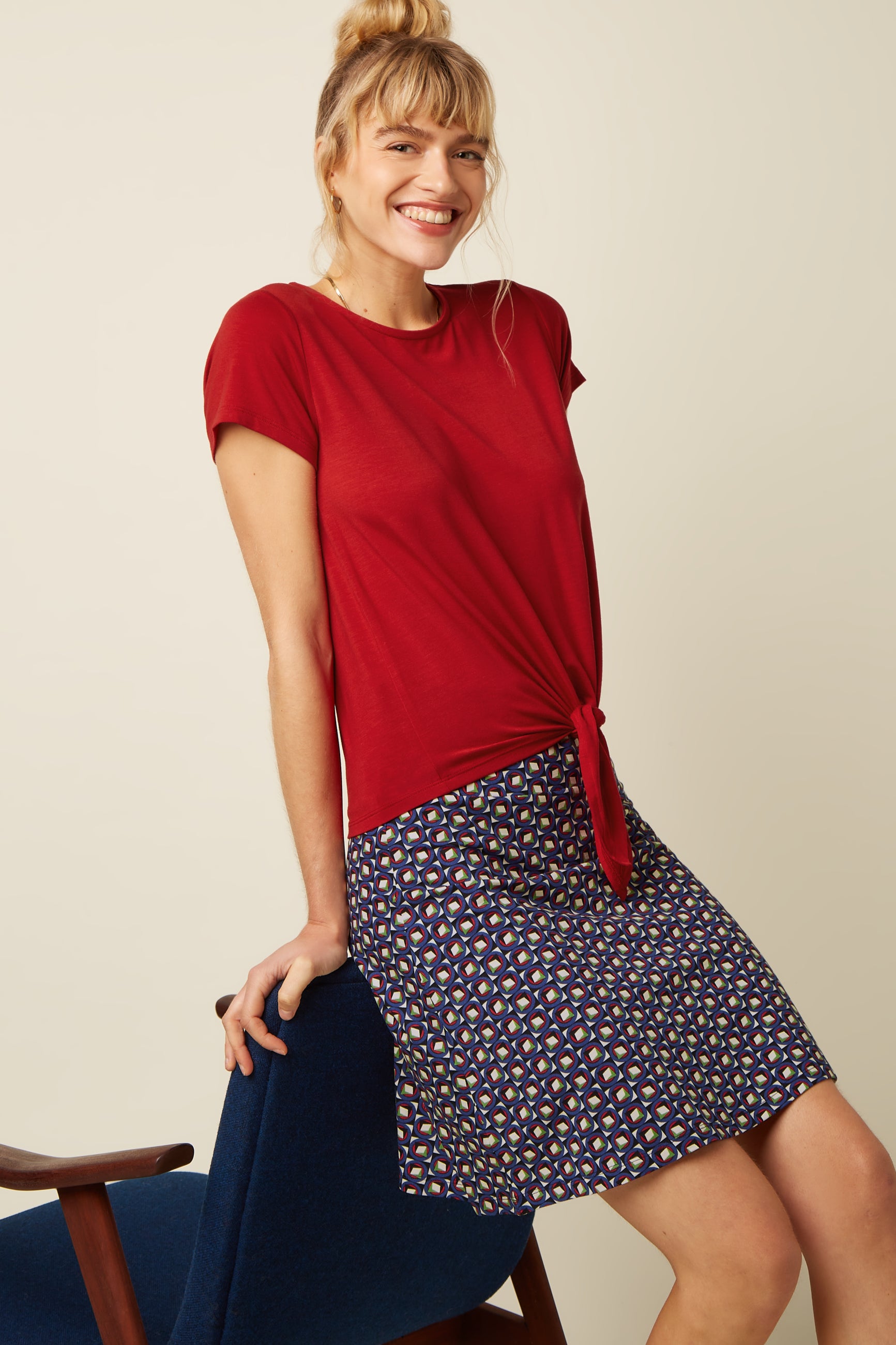 Border Skirt Fifi - Mazarine