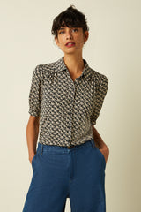 Carina Blouse Laguna - Black