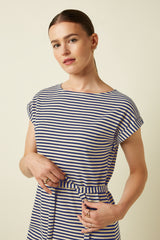 Aria Tunic Dress Mariniere Stripe - Beacon Blue