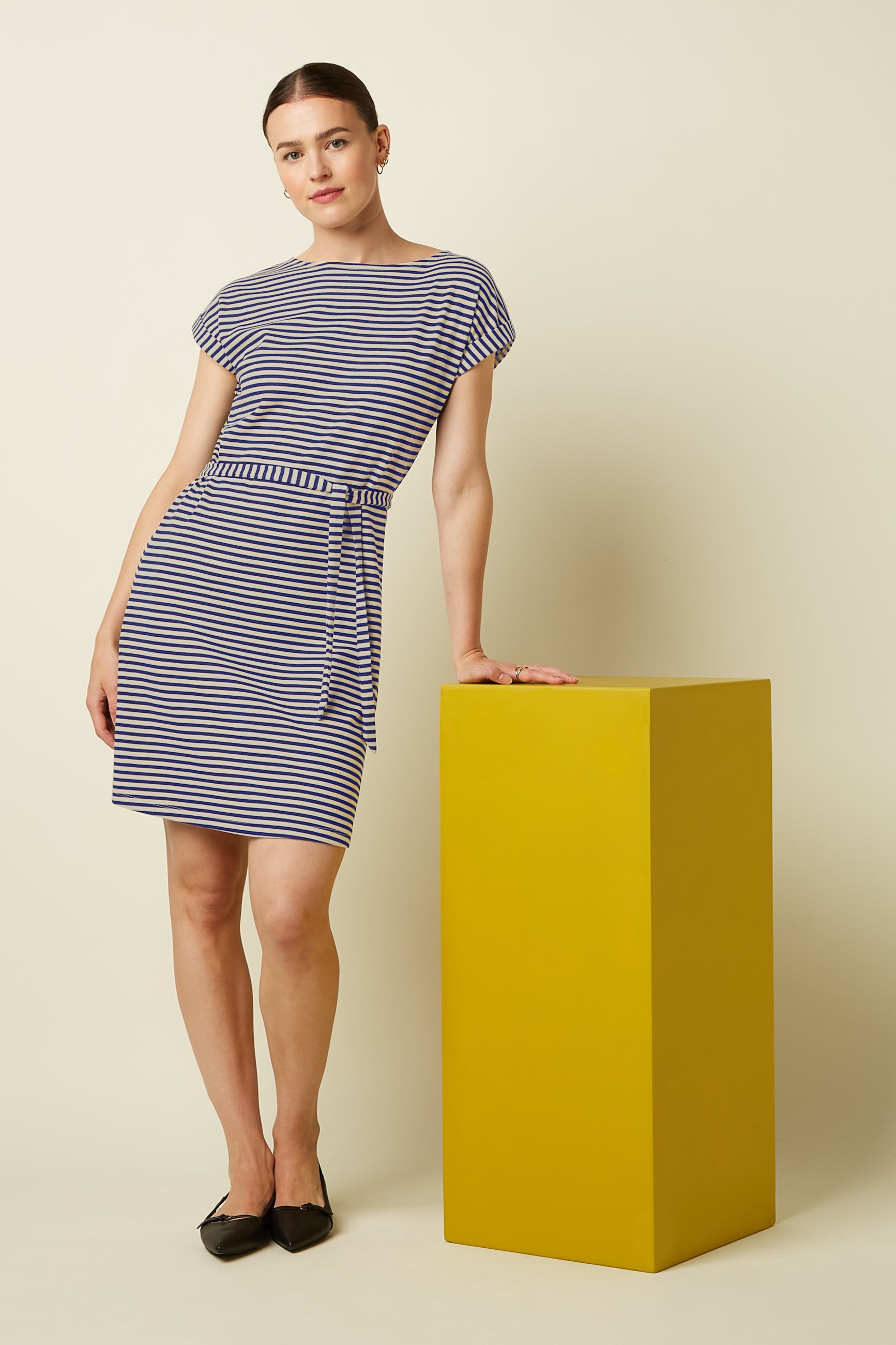 Aria Tunic Dress Mariniere Stripe - Beacon Blue
