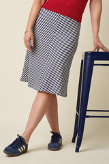 Juno Panel Skirt Mariniere Stripe - Beacon Blue