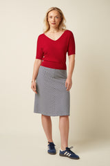 Juno Panel Skirt Mariniere Stripe - Beacon Blue