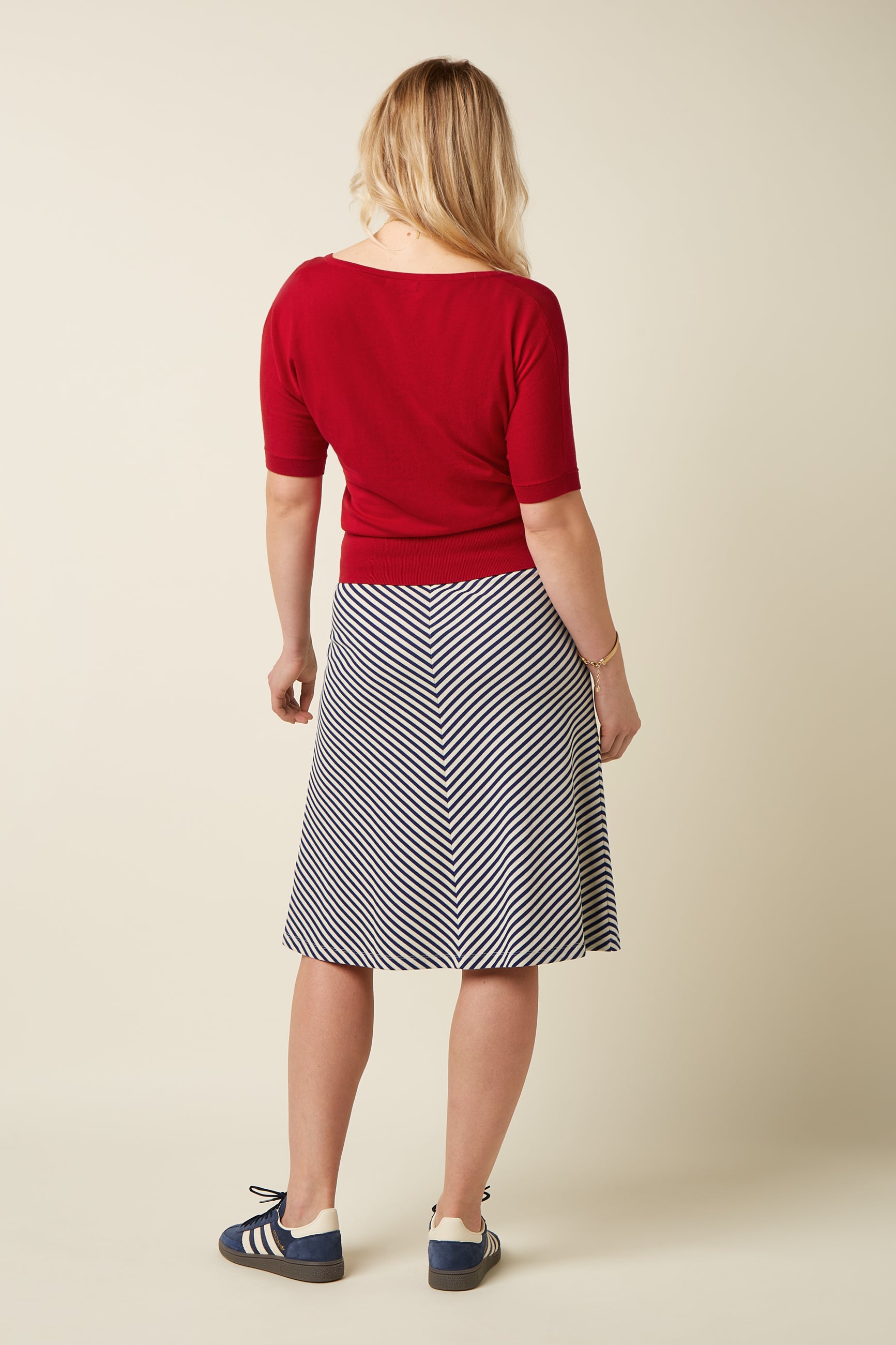 Juno Panel Skirt Mariniere Stripe - Beacon Blue