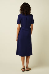 Lola Dress Milano Crepe - Beacon Blue