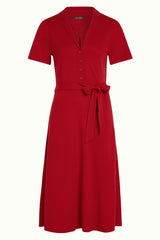 Lola Dress Milano Crepe - Chili Red